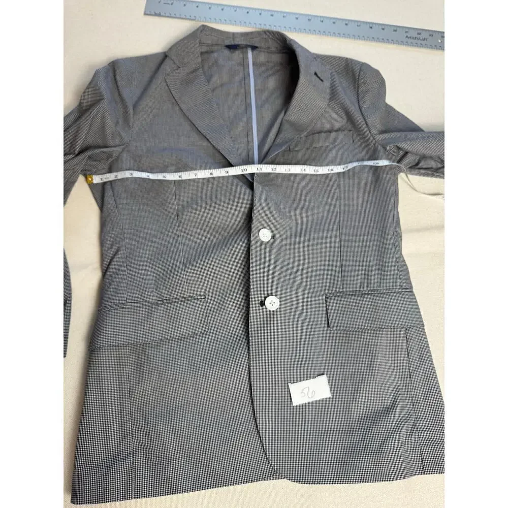 Brooks Brothers Mens Blazer Black White 38S 100% Cotton 346 Regent Sports Coat